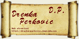 Drenka Perković vizit kartica